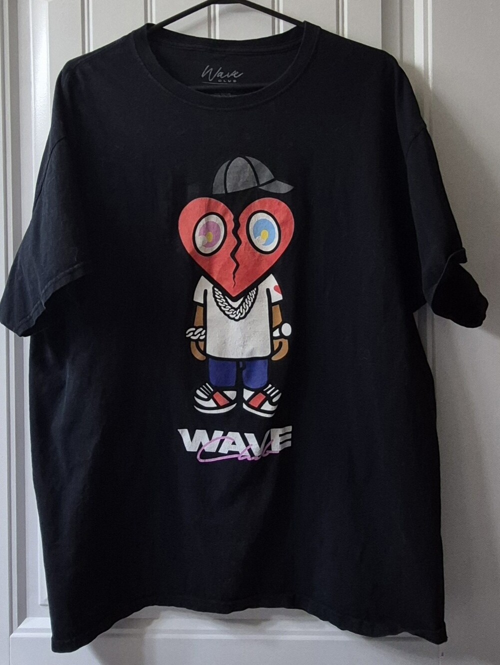 Mens Vintage Wave Club Sound Wave T Shirt Size XL